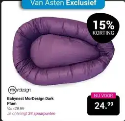 Van Asten BabySuperstore Babynest MorDesign Dark Plum aanbieding