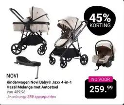 Van Asten BabySuperstore Kinderwagen Novi Baby Jaxx 4-in-1 Hazel Melange met Autostoel aanbieding
