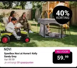 Van Asten BabySuperstore Speelbox Novi at Home Kelly Sandy Grey aanbieding