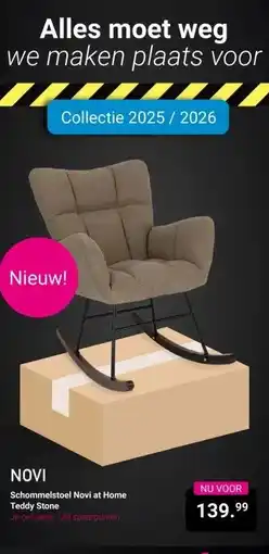 Van Asten BabySuperstore Schommelstoel Novi at Home Teddy Stone aanbieding