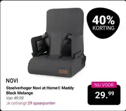 Van Asten BabySuperstore Stoelverhoger Novi at Home Maddy Black Melange aanbieding