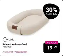 Van Asten BabySuperstore Babynest MorDesign Sand aanbieding