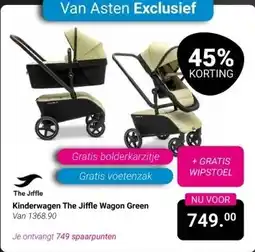 Van Asten BabySuperstore Kinderwagen The Jiffle Wagon Green aanbieding