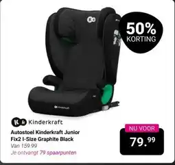 Van Asten BabySuperstore KKinderkraft Autostoel Kinderkraft Junior Fix2 I-Size Graphite Black aanbieding