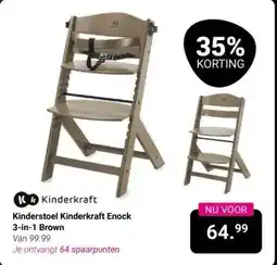 Van Asten BabySuperstore Kinderstoel Kinderkraft Enock 3-in-1 Brown aanbieding