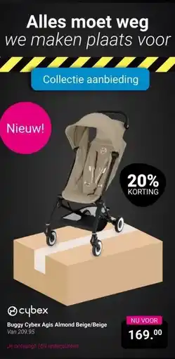 Van Asten BabySuperstore Cybex Buggy Cybex Agis Almond Beige/Beige aanbieding