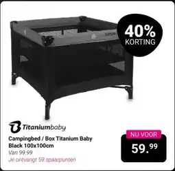 Van Asten BabySuperstore Campingbed/Box Titanium Baby Black aanbieding