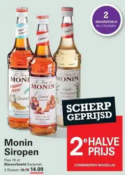 Sligro Monin Noisette sugar free syrup aanbieding