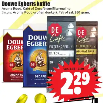 Dirk Douwe egberts koffie 250g aanbieding