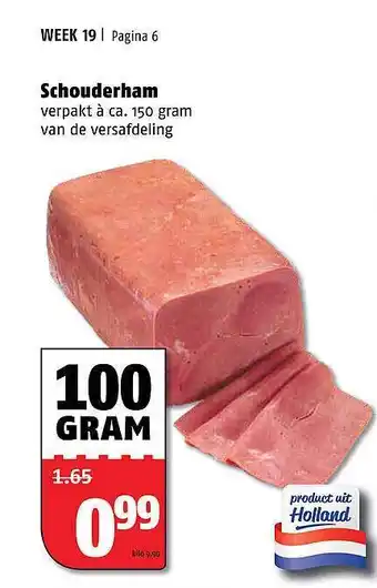 Poiesz Schouderham 100g aanbieding