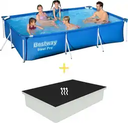 Bol.com Bestway Zwembad - Steel Pro - 300 x 201 x 66 cm - Inclusief Solarzeil aanbieding
