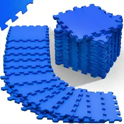 Bol.com Foamtegels zwembadtegels 18 delig ondergrond voor zwembad blauw aanbieding