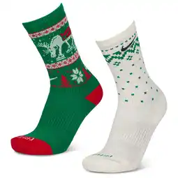 Foot Locker Nike Everyday + Cushioned Crew 2 Pack Sokken Unisex - Groen - Maat 34 - 38 - Katoen aanbieding