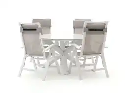 Kees Smit Bellagio Lugo/Lodola ø 130cm dining tuinset 5-delig verstelbaar aanbieding
