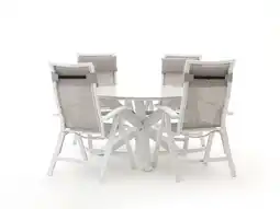 Kees Smit Bellagio Lugo/Lodola ø 130cm dining tuinset 5-delig verstelbaar aanbieding