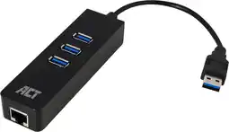 Coolblue ACT USB Hub 3.2 met 3 USB-A poorten en ethernet aanbieding