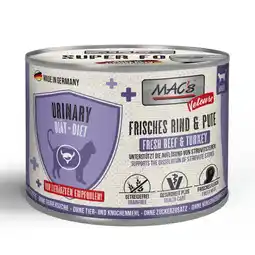 Zooplus MAC's Cat Vetcare Urinary 6 x 200 g - Vers Rundvlees & Kalkoen aanbieding