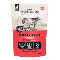 Zooplus Voordeelverpakking 3x500g Wiejska Zagroda rund met eend natvoer voor volwassen honden aanbieding