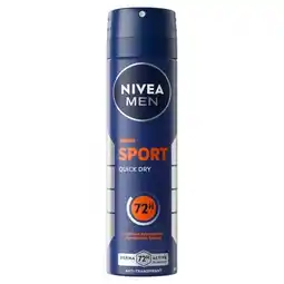 Trekpleister NIVEA Men Sport Antitranspirant Spray aanbieding
