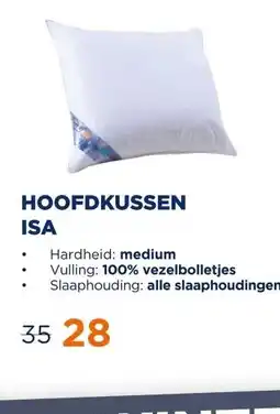 TotaalBED Hoofdkussen Isa | Vezelbolletjes aanbieding