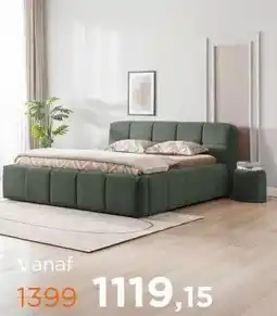 TotaalBED Bed Brugge | 140 x 200 cm | Cyber 583, kaki aanbieding