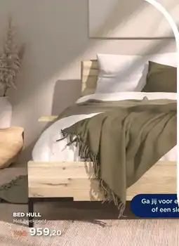 TotaalBED Bed Hull | houten hoofdbord | 140 x 200 cm | Hoekpoten aanbieding