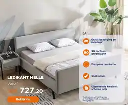 TotaalBED Bed Melle | 140 x 200 cm | Cape 537, staal aanbieding