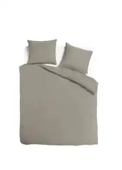 TotaalBED Dekbedovertrek Noa Taupe 140 x 200/220 cm aanbieding