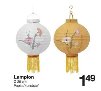 Zeeman Lampion Ø 20 Cm aanbieding