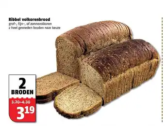 Poiesz Ribbel Volkorenbrood aanbieding