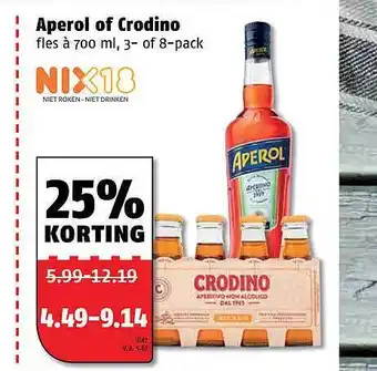 Poiesz Aperol Of Crodino 25% Korting aanbieding