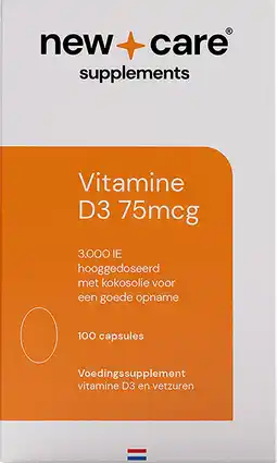 Etos New Care Vitamine D3 75mcg Capsules 100 stuks aanbieding