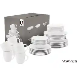 Albert Heijn vtwonen Serviesset 36-delig white aanbieding