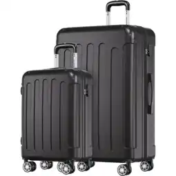 Albert Heijn Lifegoods Suitcase set 20/28 - black (jd-2045) aanbieding