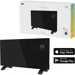 Albert Heijn Hombli Glass panel heater - 2000W - zwart aanbieding