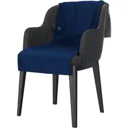 Albert Heijn Sinji Heating chair blanket velvet blue aanbieding