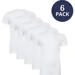 Albert Heijn Ten Cate 3x 2-pack t-shirt wit M aanbieding