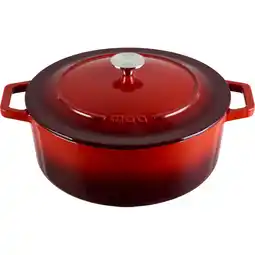 Albert Heijn Lifegoods Cast iron rasserole 30cm 7,2 liter rood aanbieding