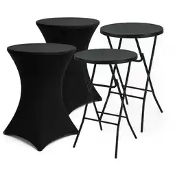 Albert Heijn Brixy Statafel met rok zwart 2 stuks aanbieding