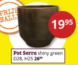 Tuinland Pot Serra shiny green aanbieding