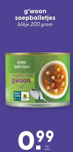 De Boerenschuur G'woon soepballetjes aanbieding