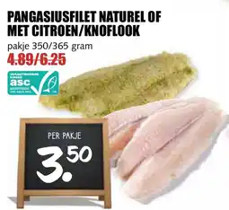 De Boerenschuur Pangasiusfilet Naturel of Met Citroen/Knoflook aanbieding