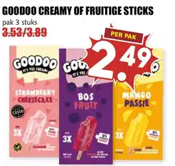 De Boerenschuur Goodoo Creamy of Fruitige Sticks aanbieding