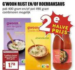 De Boerenschuur G'woon Rijst en/of Roerbaksaus aanbieding