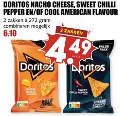 De Boerenschuur Doritos Nacho Cheese, Sweet Chilli Pepper en/of Cool American Flavour aanbieding