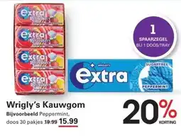 Sligro WRIGLEY'S Extra kauwgom strawberry, suikervrij aanbieding