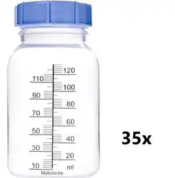 Bol.com Materni Home 35 stuks Moedermelkbewaarflessen met dop 120 ml aanbieding