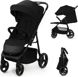 Bol.com Kinderkraft TRIG 3 - Wandelwagen - Kinderwagen Buggy tot 22 kg - Ligpositie - Zwart aanbieding