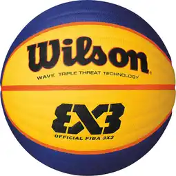 Bol.com Wilson FIBA 3x3 - Basketbal Official - Geel Blauw - Maat 6 - Kinderen en volwassenen aanbieding