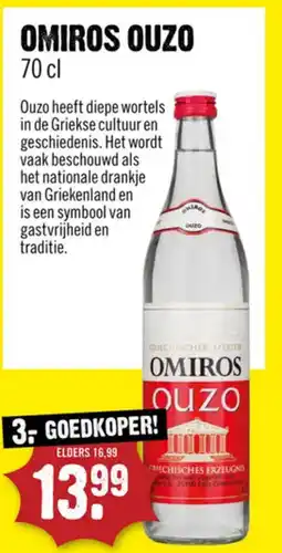 Dirck 3 Omiros Ouzo aanbieding